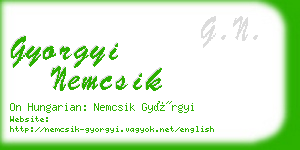 gyorgyi nemcsik business card